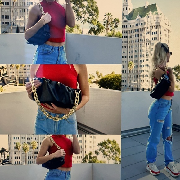 Faux Leather Pouch Bag 💚 - Picture 6 of 6